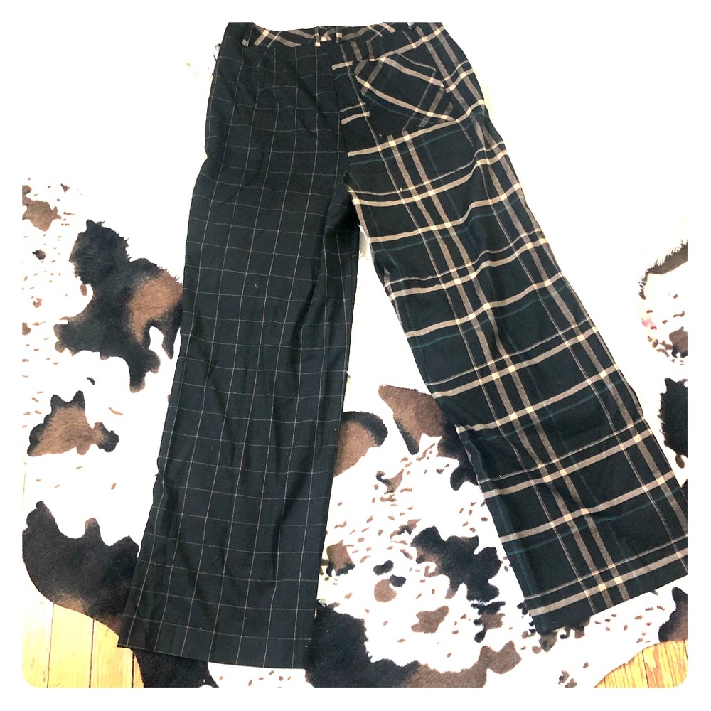 1.State Mixed Print Wide Leg Trousers